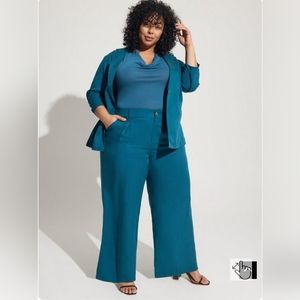Torrid teal linen pants